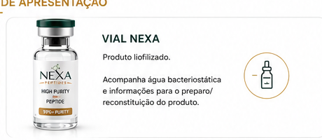 Vial NEXA e água bacteriostática